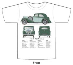 MG VA Saloon 1936-39 T-shirt Front
